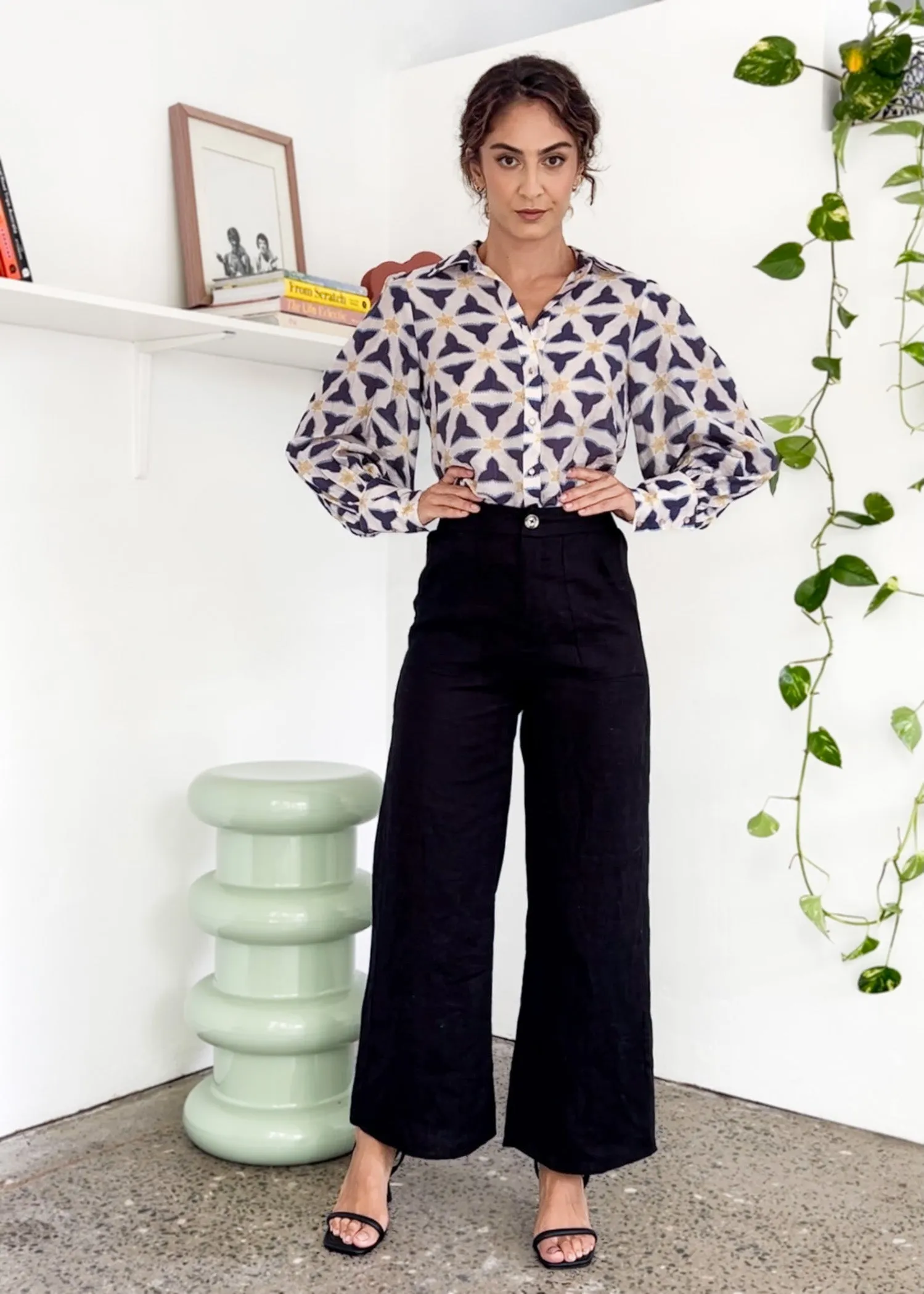 JUDE LINEN PANTS - BLACK