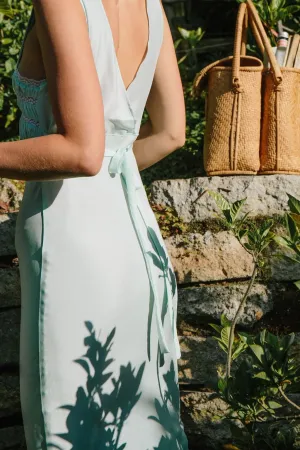 Juliet Dress- Mint Silk Dress