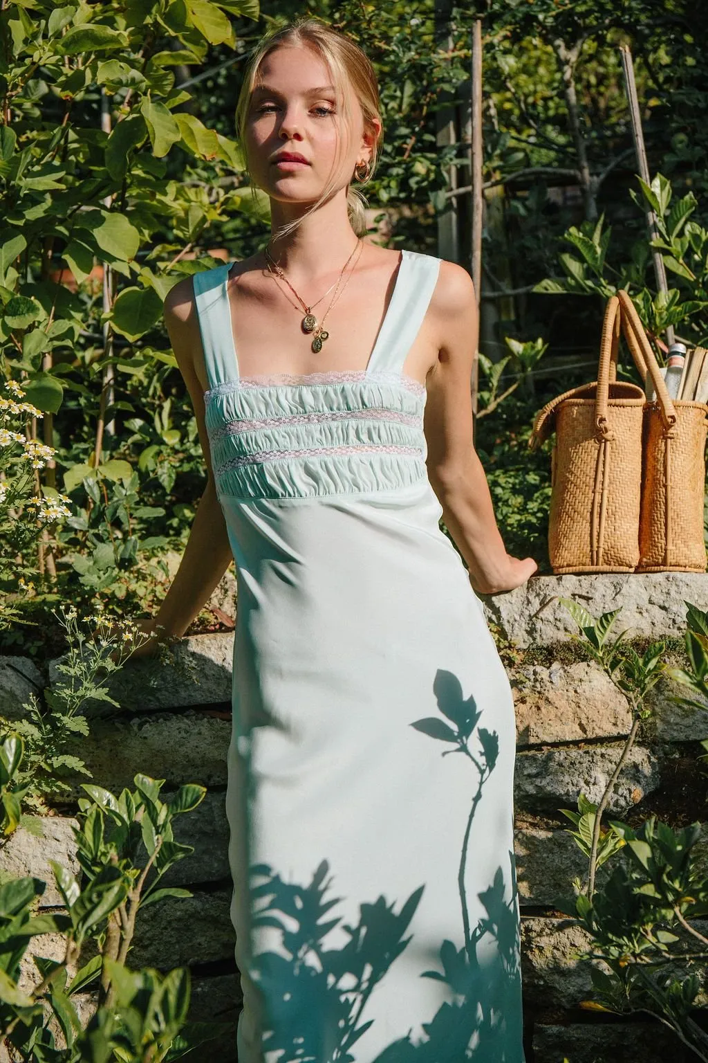 Juliet Dress- Mint Silk Dress