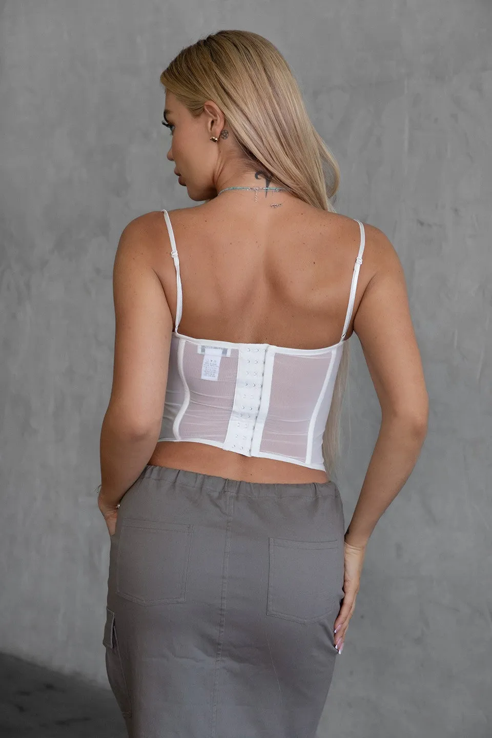 Juniper White Corset Top