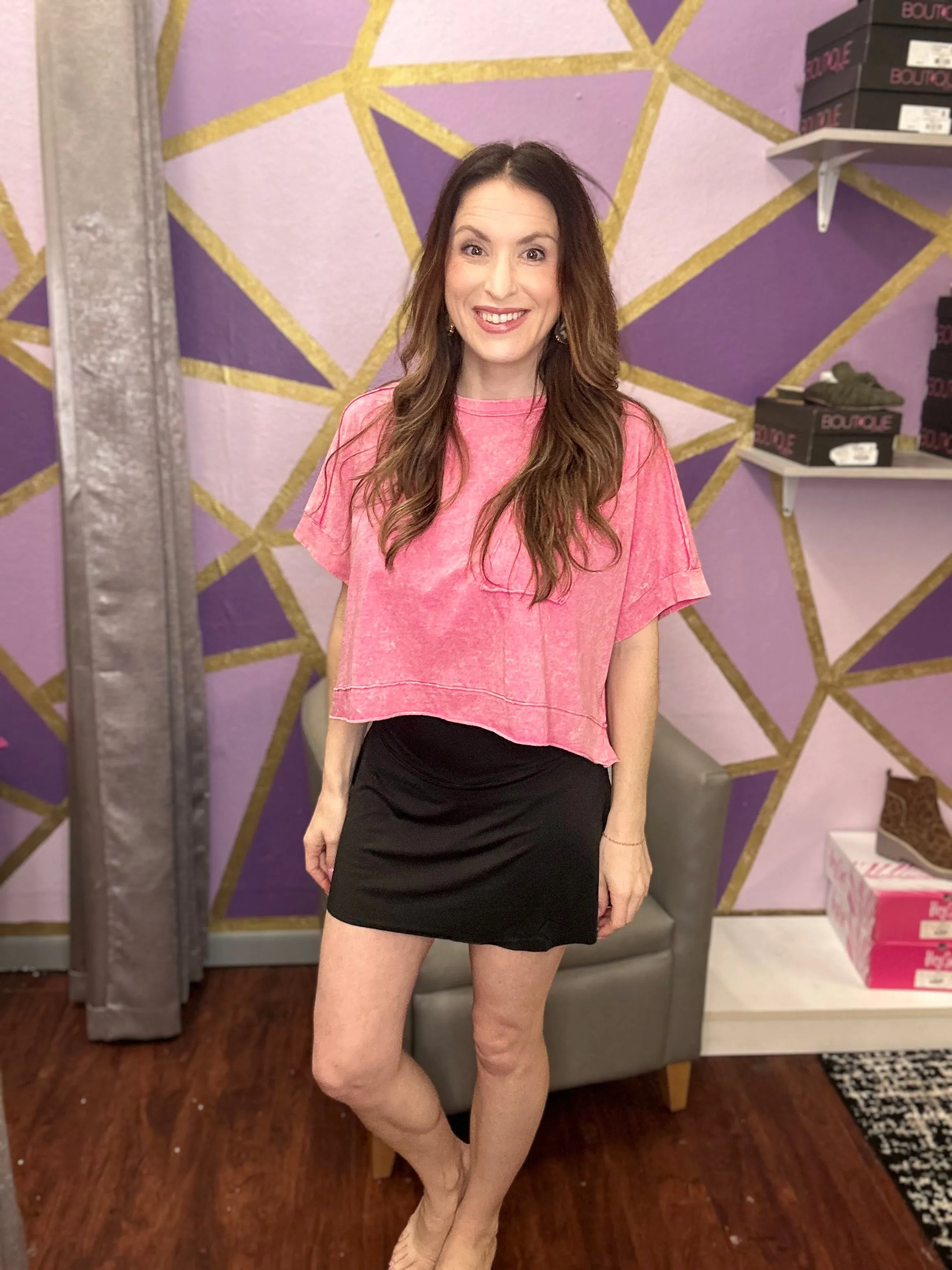 Just My Type Top: Pink