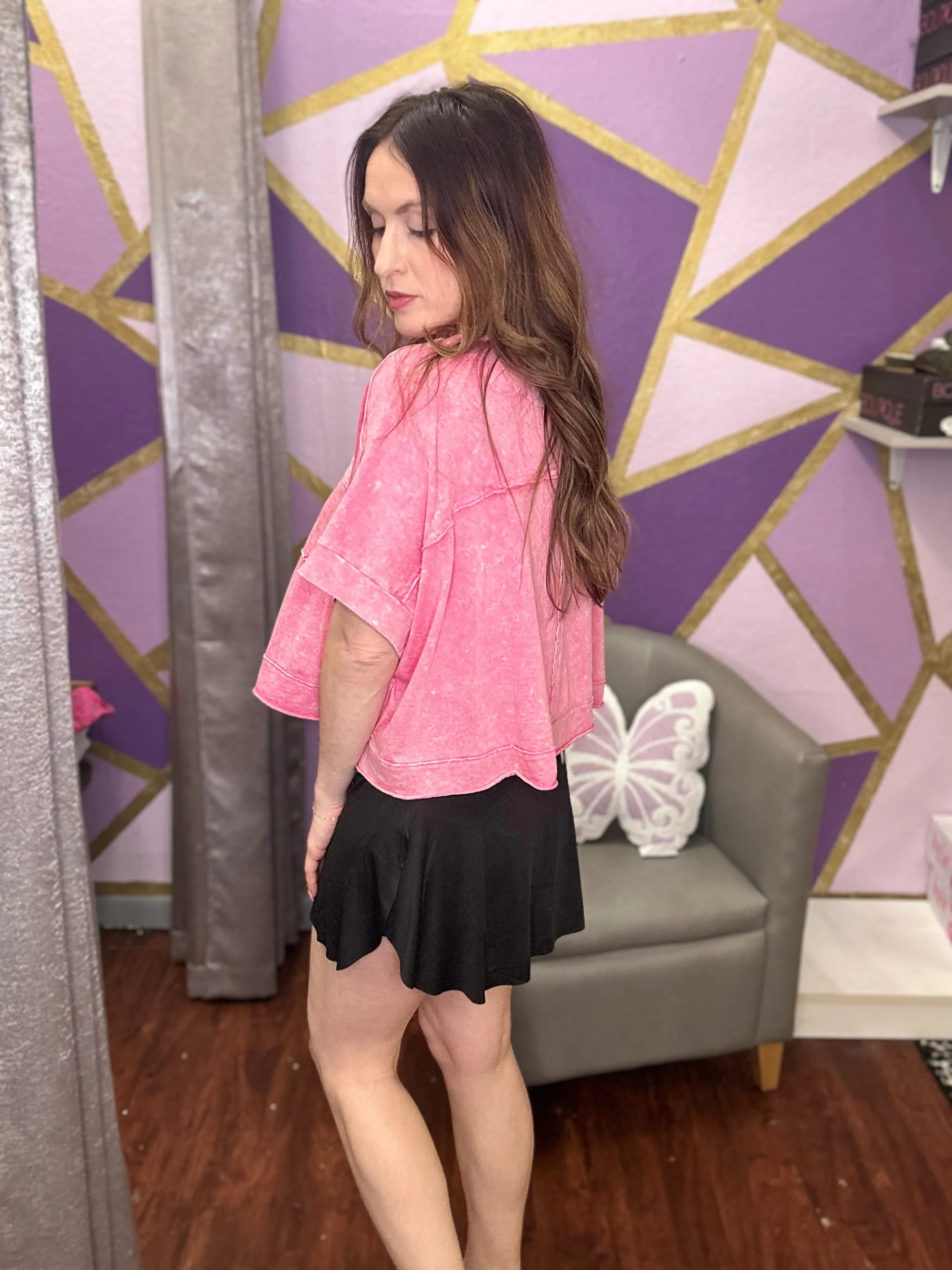 Just My Type Top: Pink