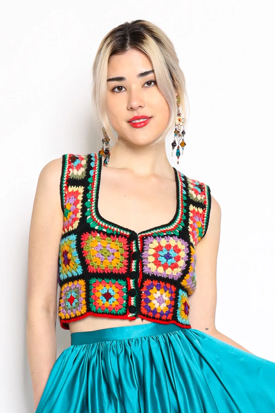 Kaleidoscope Wool Crop Vest