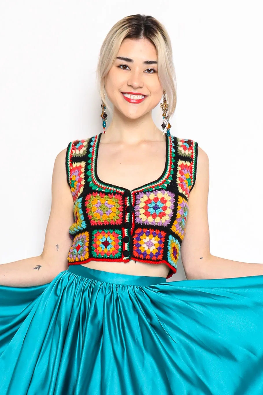 Kaleidoscope Wool Crop Vest