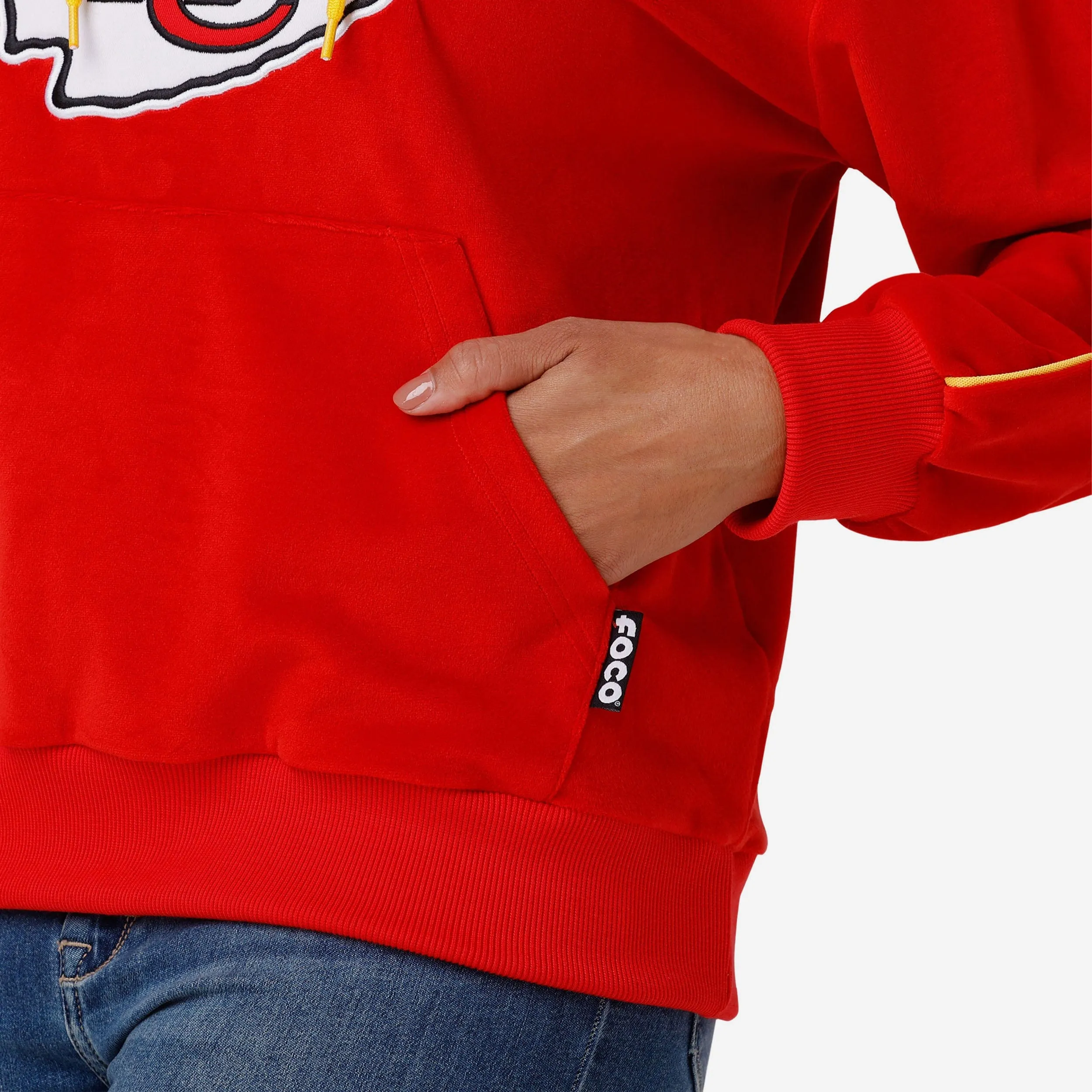 Kansas City Chiefs Womens Velour Hooded Sweatshirt