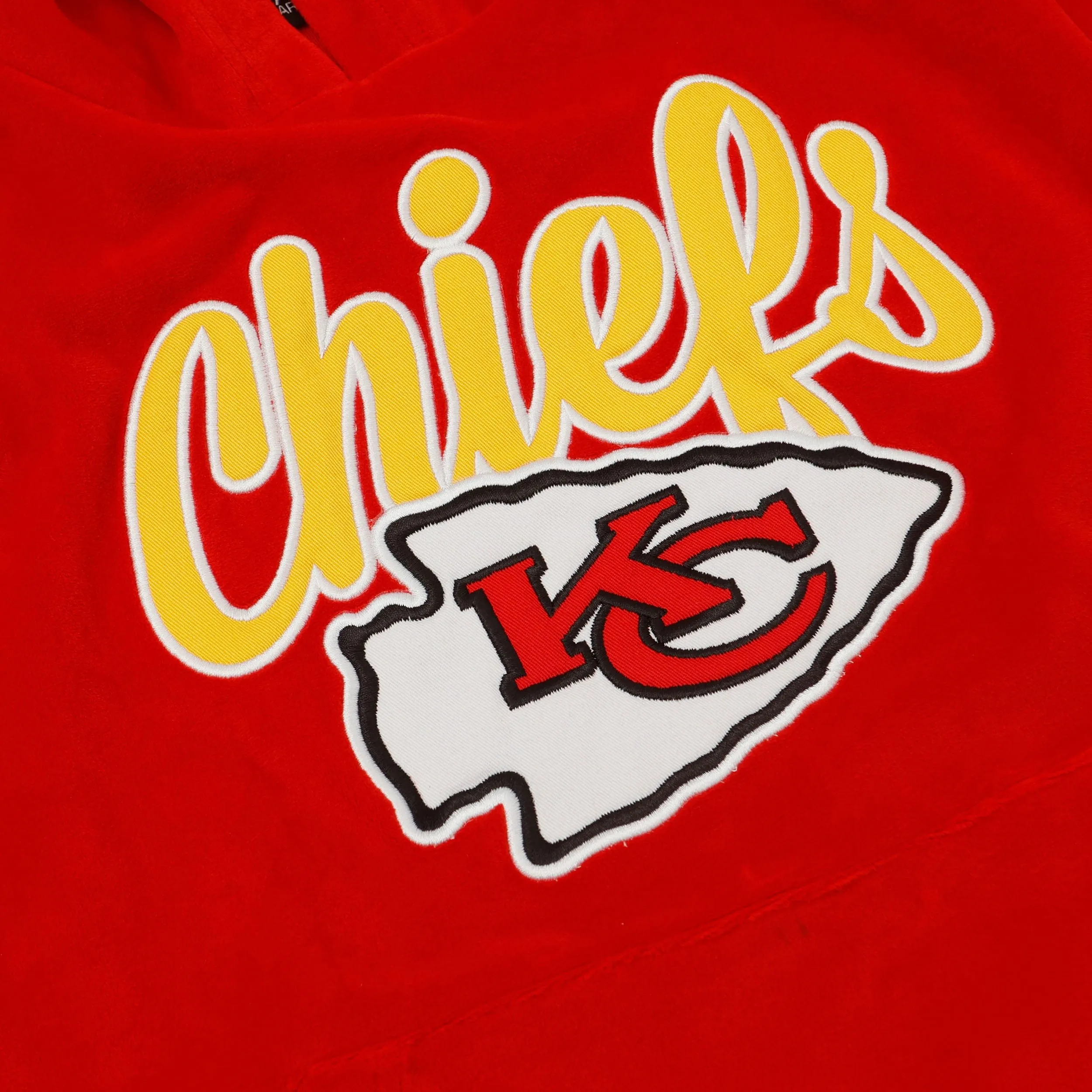 Kansas City Chiefs Womens Velour Hooded Sweatshirt