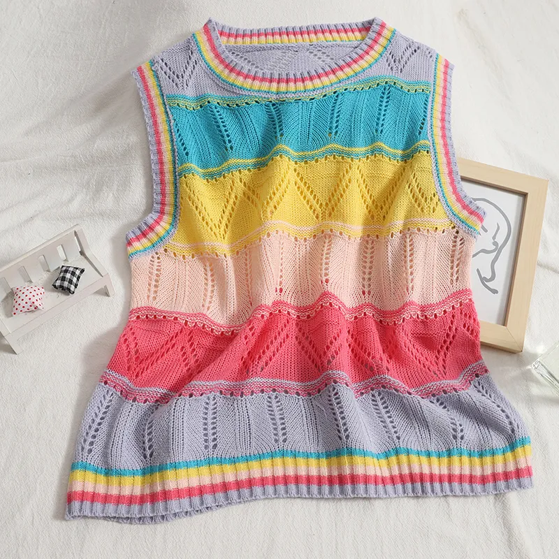 Kawaii Irisated Knitted Tank Top