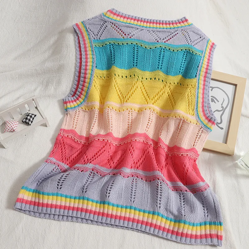 Kawaii Irisated Knitted Tank Top
