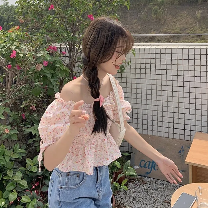 Kawaii Vintage Off Shoulder Blouse