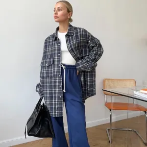 Keith Casual Oversized Plaid Shirts
