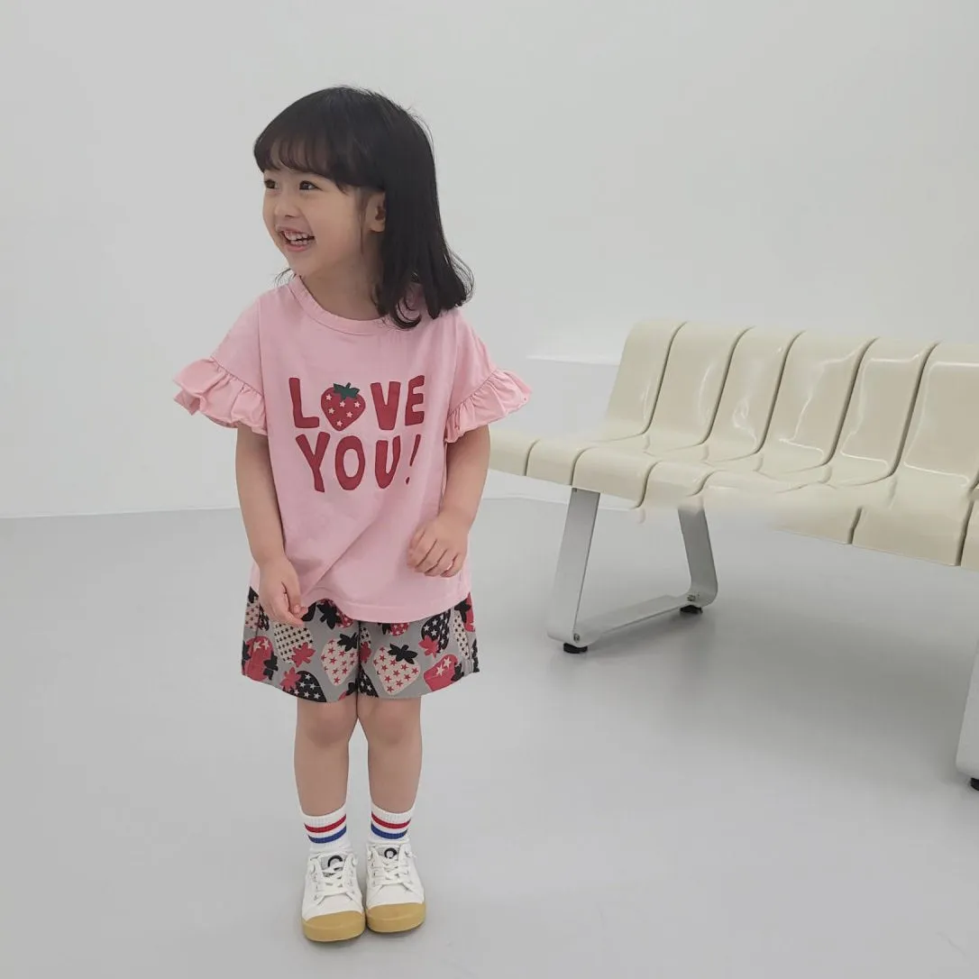 Kids Perfect Summer Strawberry Pants - Grey