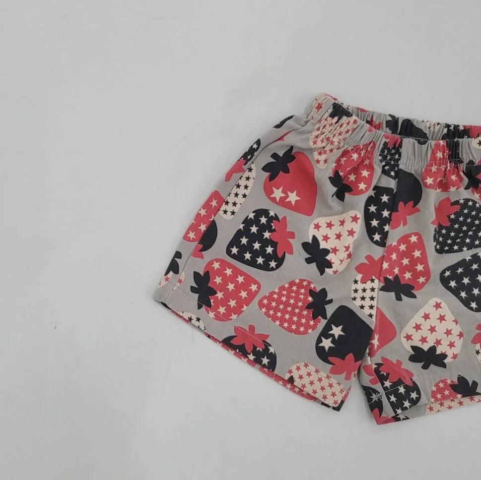 Kids Perfect Summer Strawberry Pants - Grey