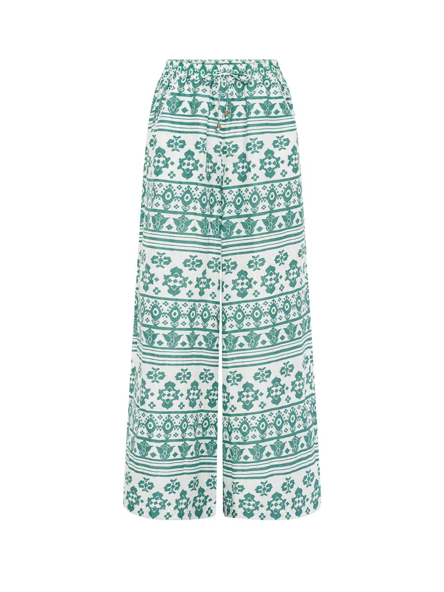 Kivari Iman Drawstring Wide Leg Pants