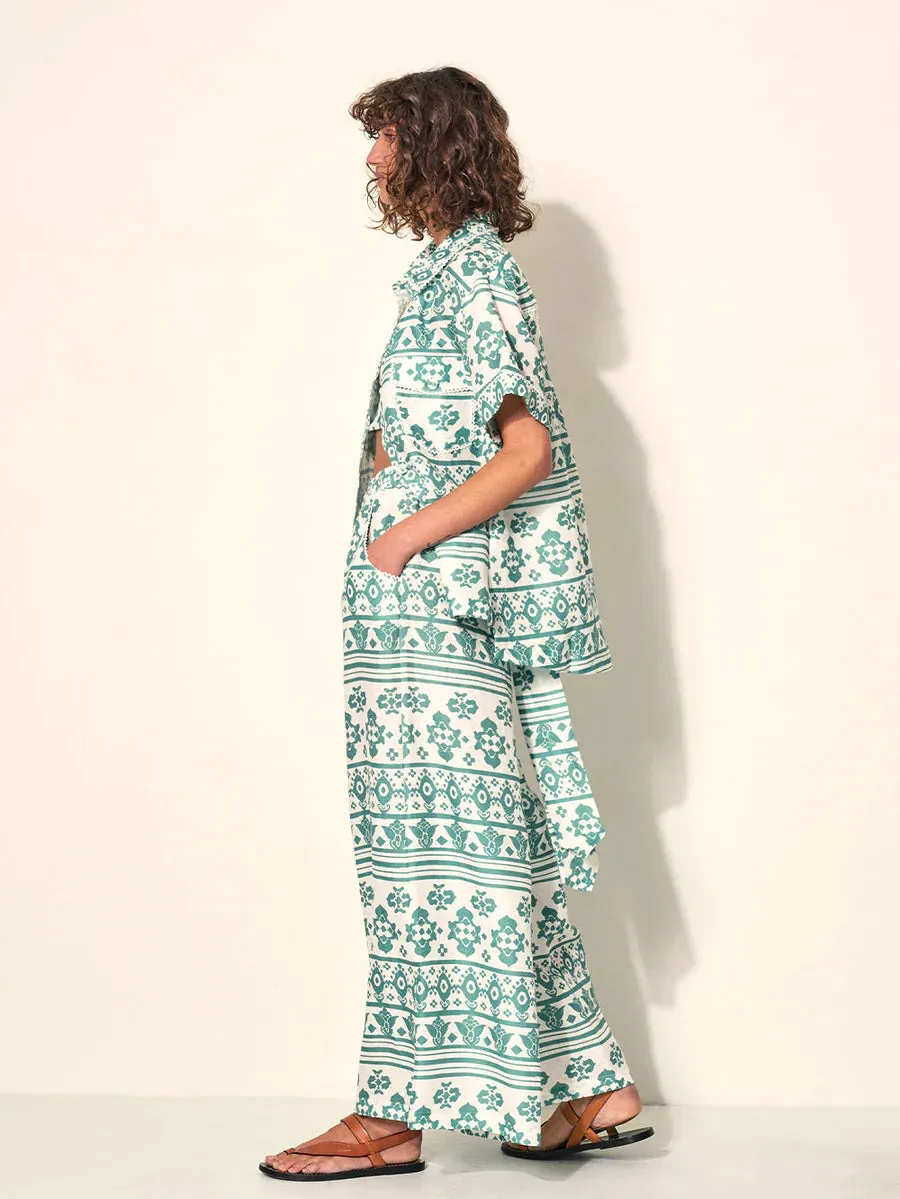 Kivari Iman Drawstring Wide Leg Pants