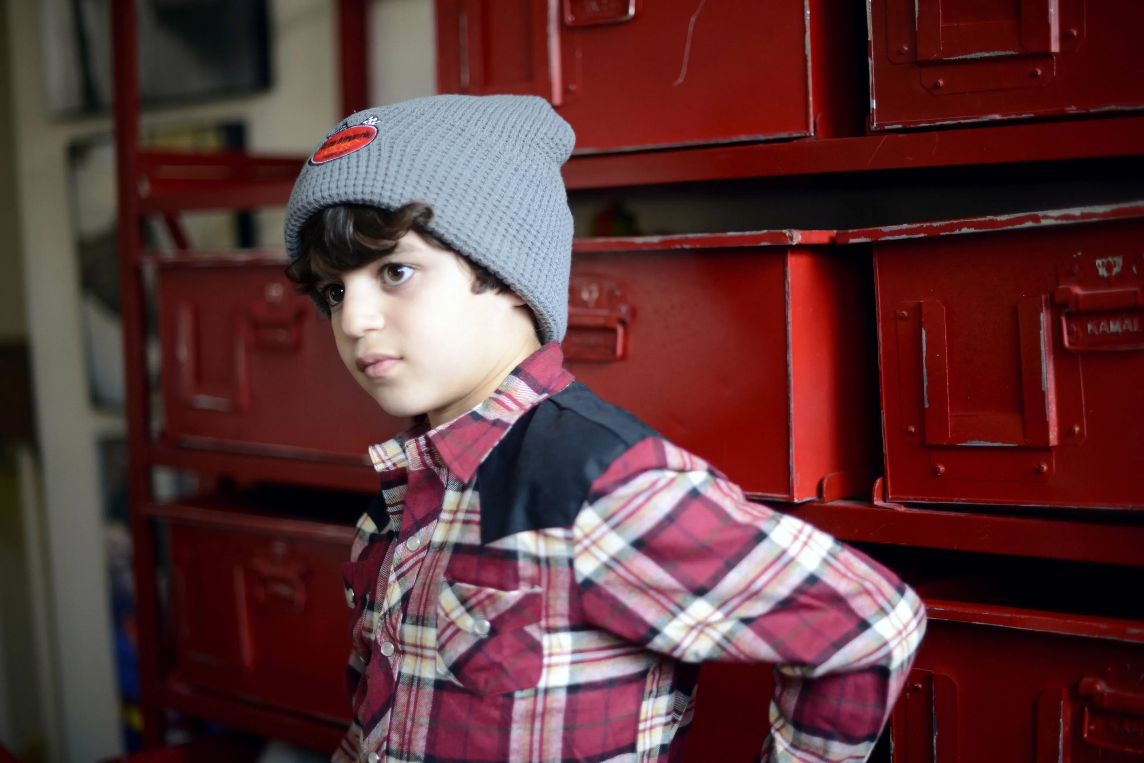Knuckleheads Rusty Long Sleeve Red Flannel Plaid Shirt