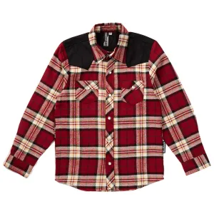 Knuckleheads Rusty Long Sleeve Red Flannel Plaid Shirt