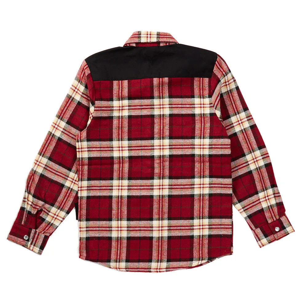 Knuckleheads Rusty Long Sleeve Red Flannel Plaid Shirt