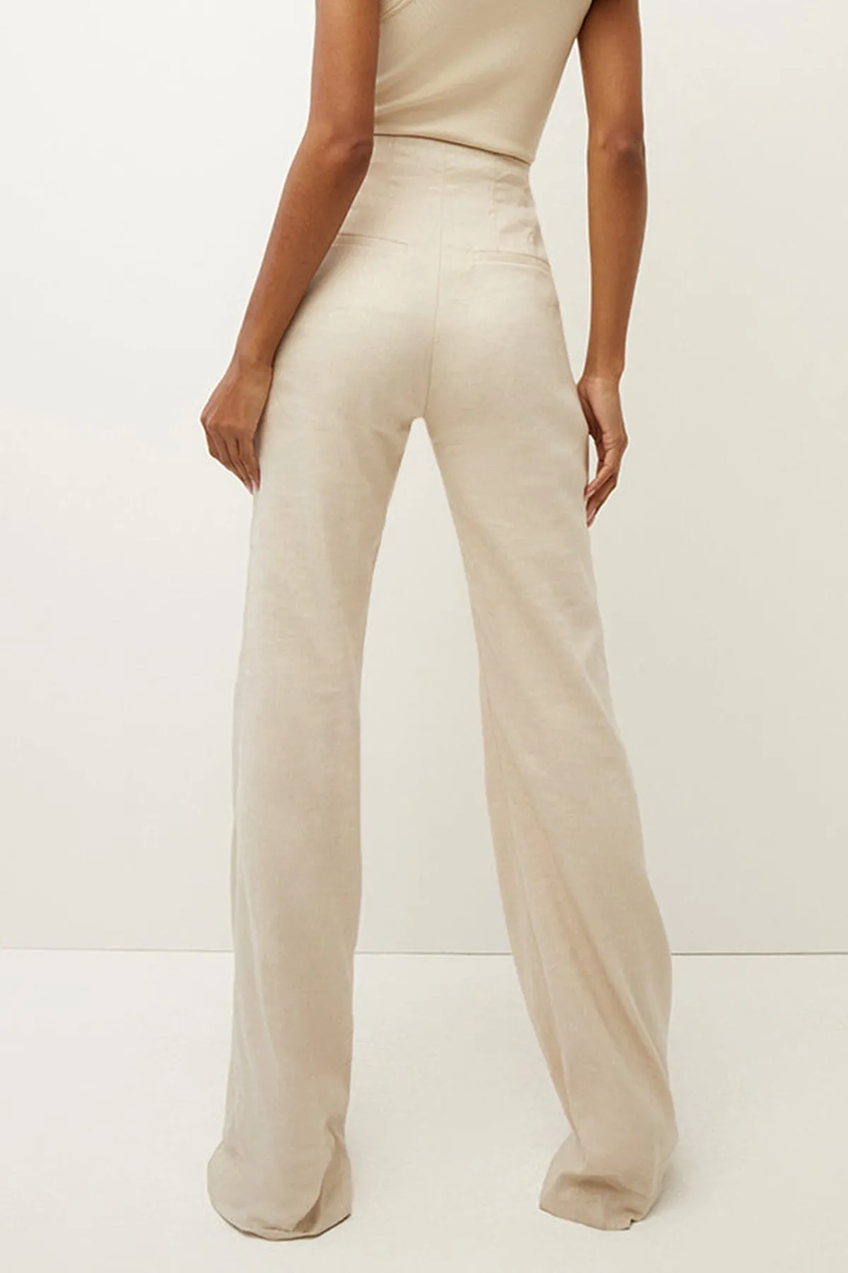 Komi Linen Pant in Limestone