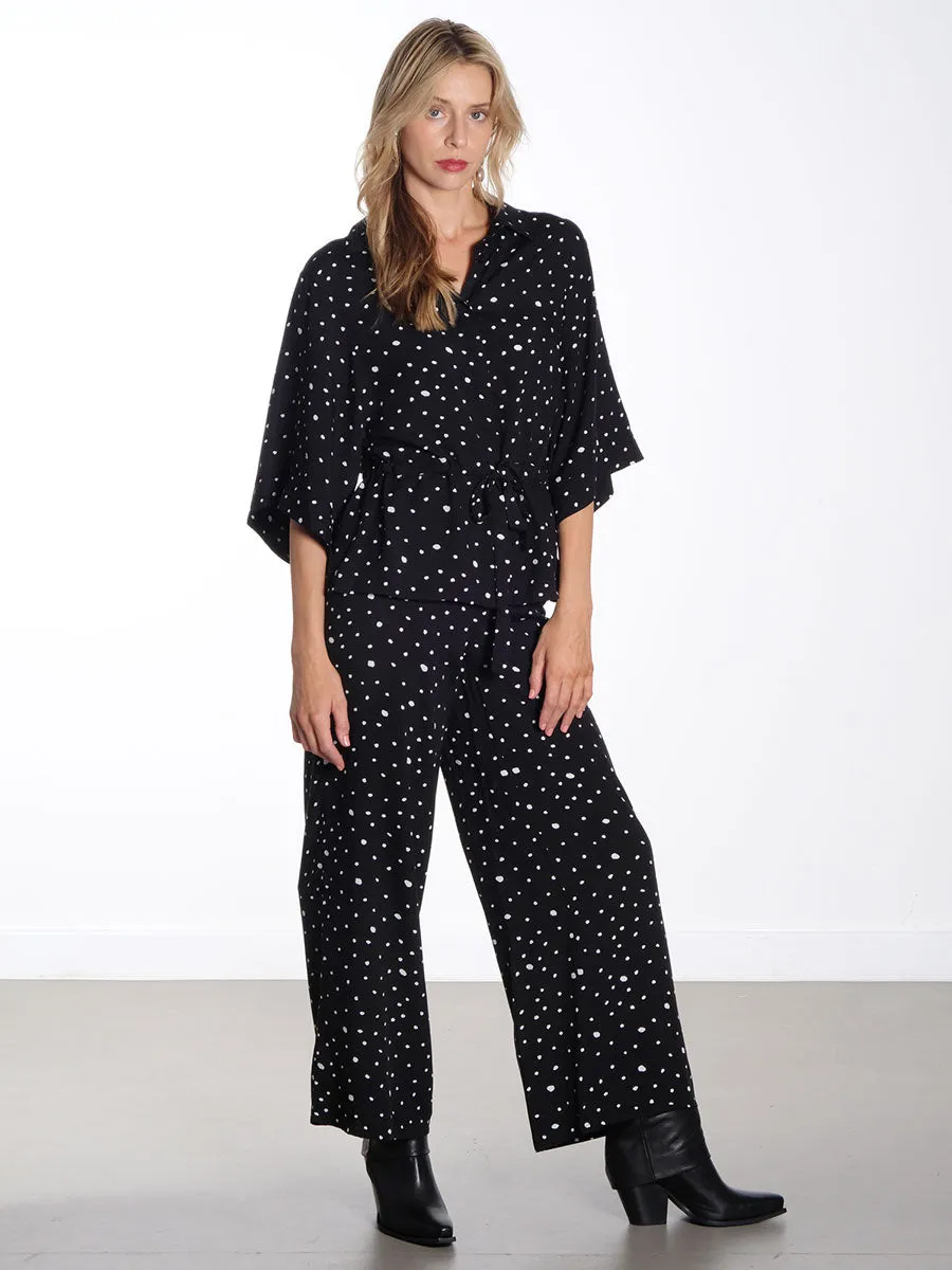 Kris Trousers - Black & White Dots