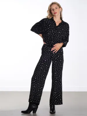 Kris Trousers - Black & White Dots