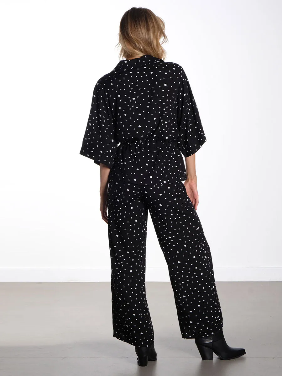 Kris Trousers - Black & White Dots