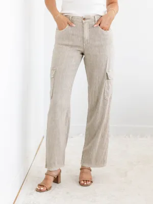 KUT Wheat Akia Linen Side Cargo