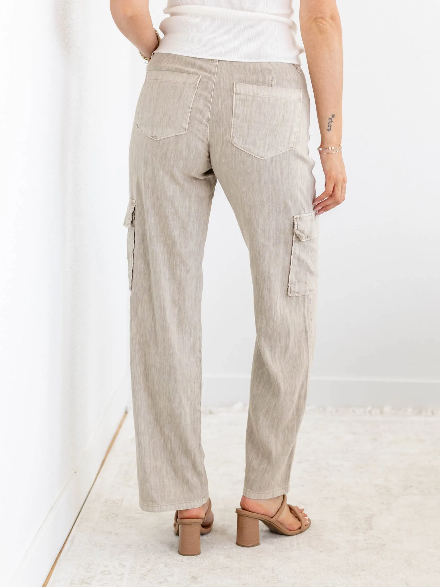 KUT Wheat Akia Linen Side Cargo