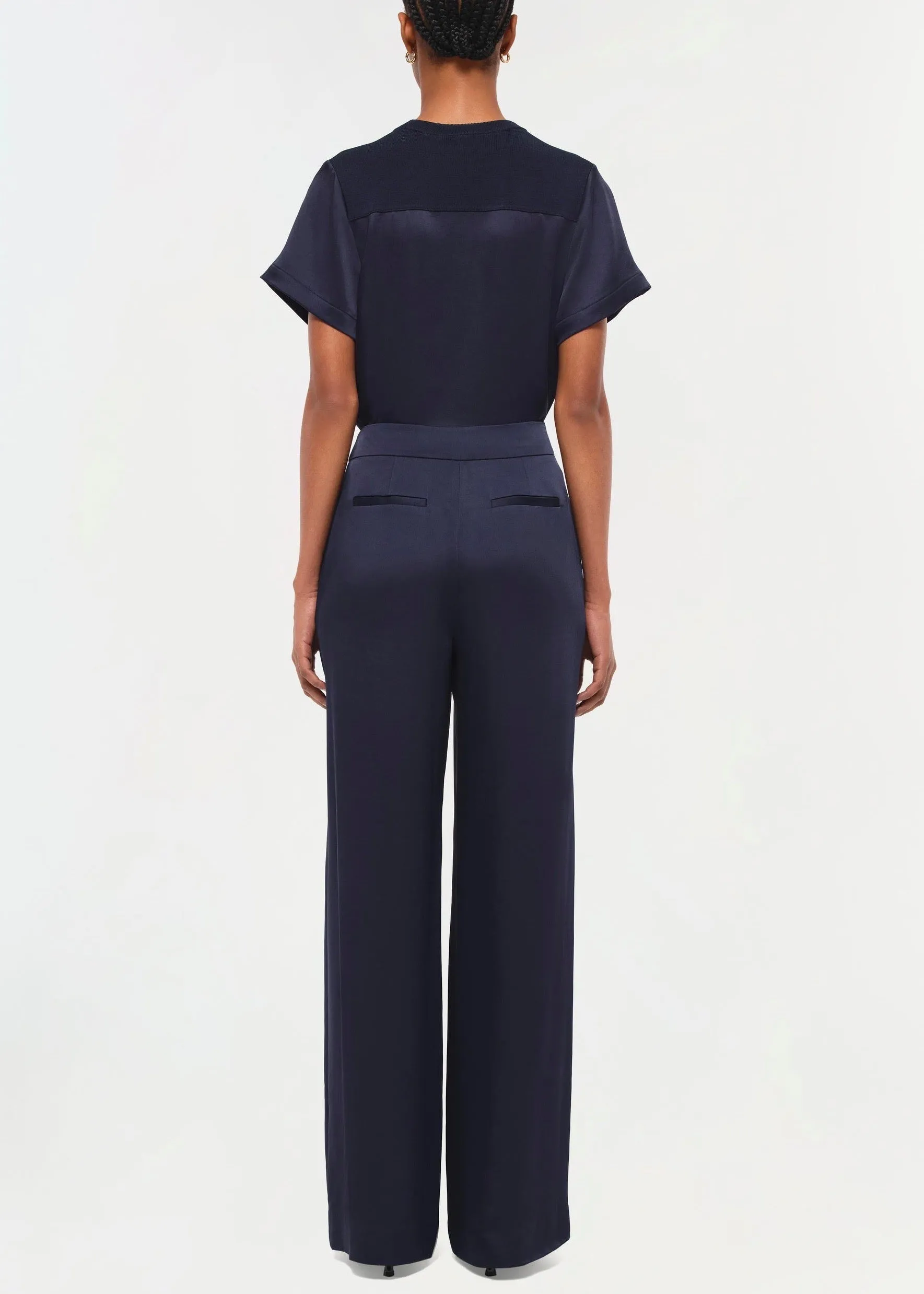 Kyra Wide Leg Pant (Midnight)