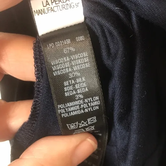 La Perla Sexy Navy Blue Tank Night Gown Small