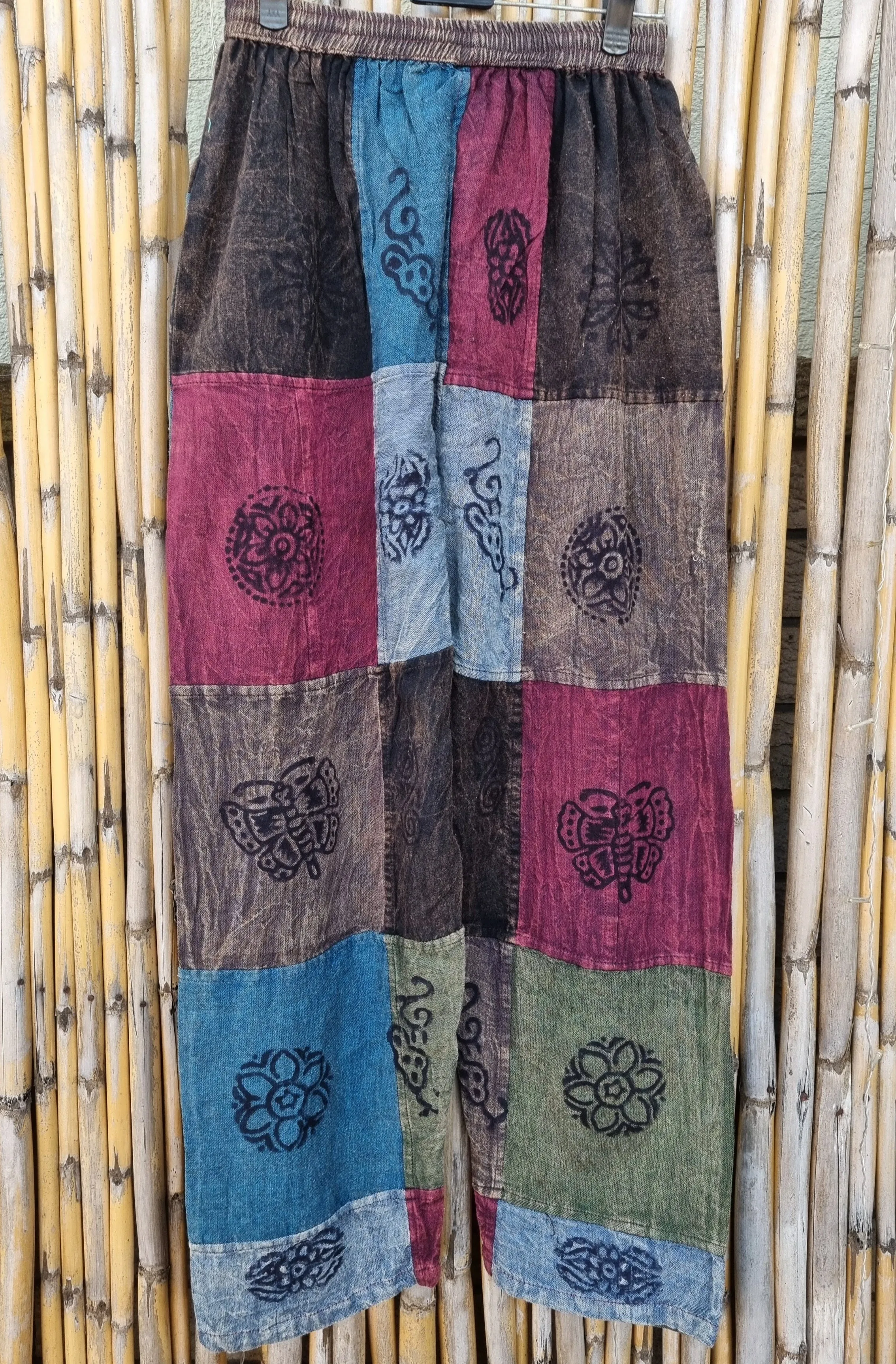 Labradorite Cotton Patchwork Pants (Medium)