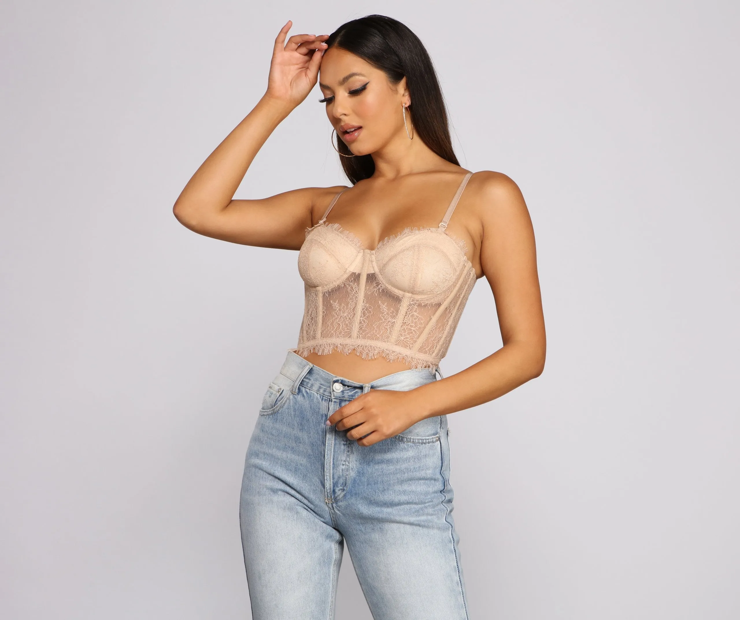 Lace Appeal Scalloped Lace Bustier