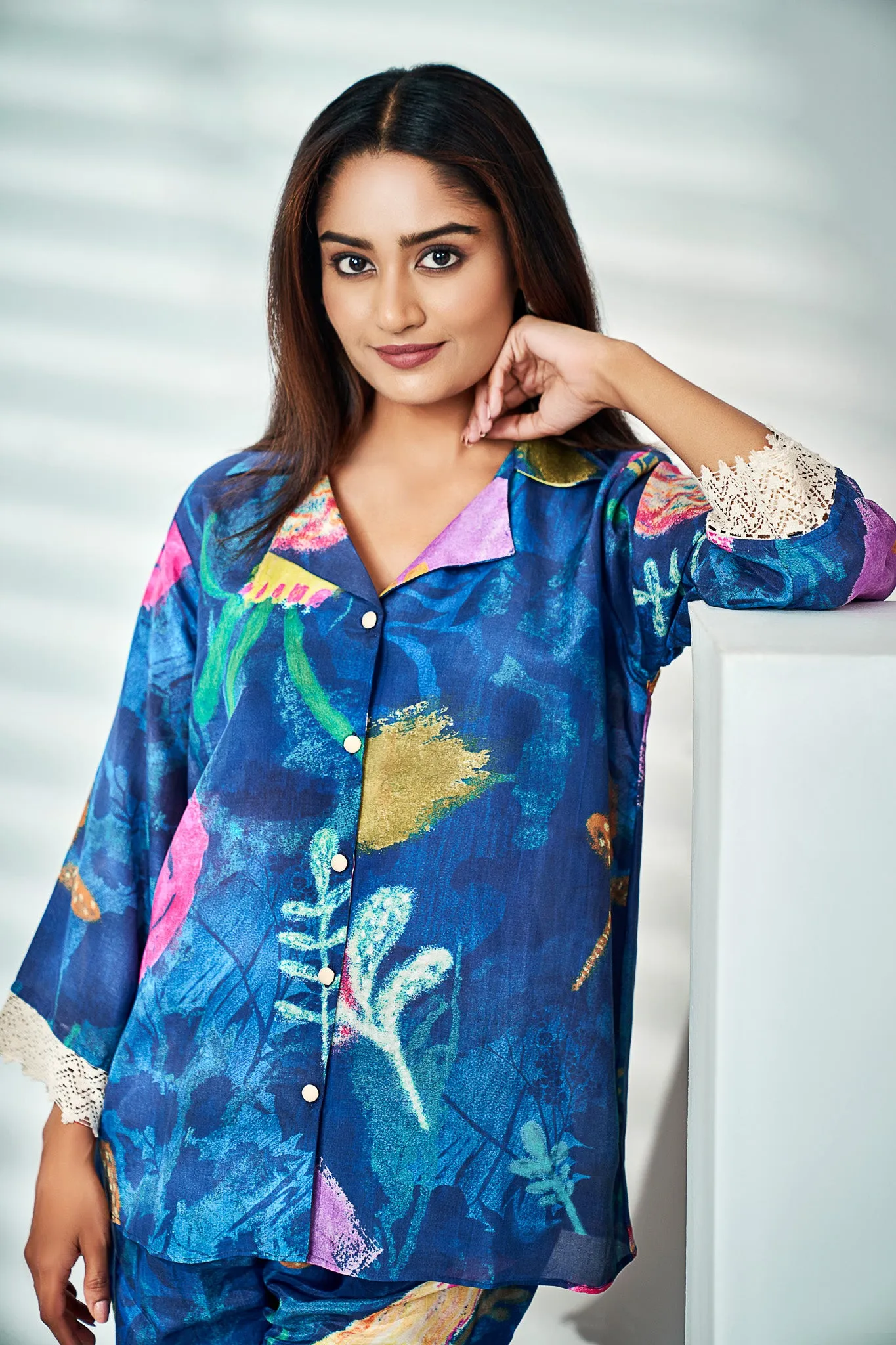 Lace Cuff Printed Co-ords
