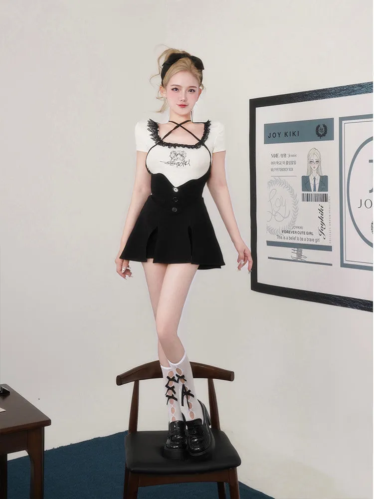 Lace Panel Top UB98548
