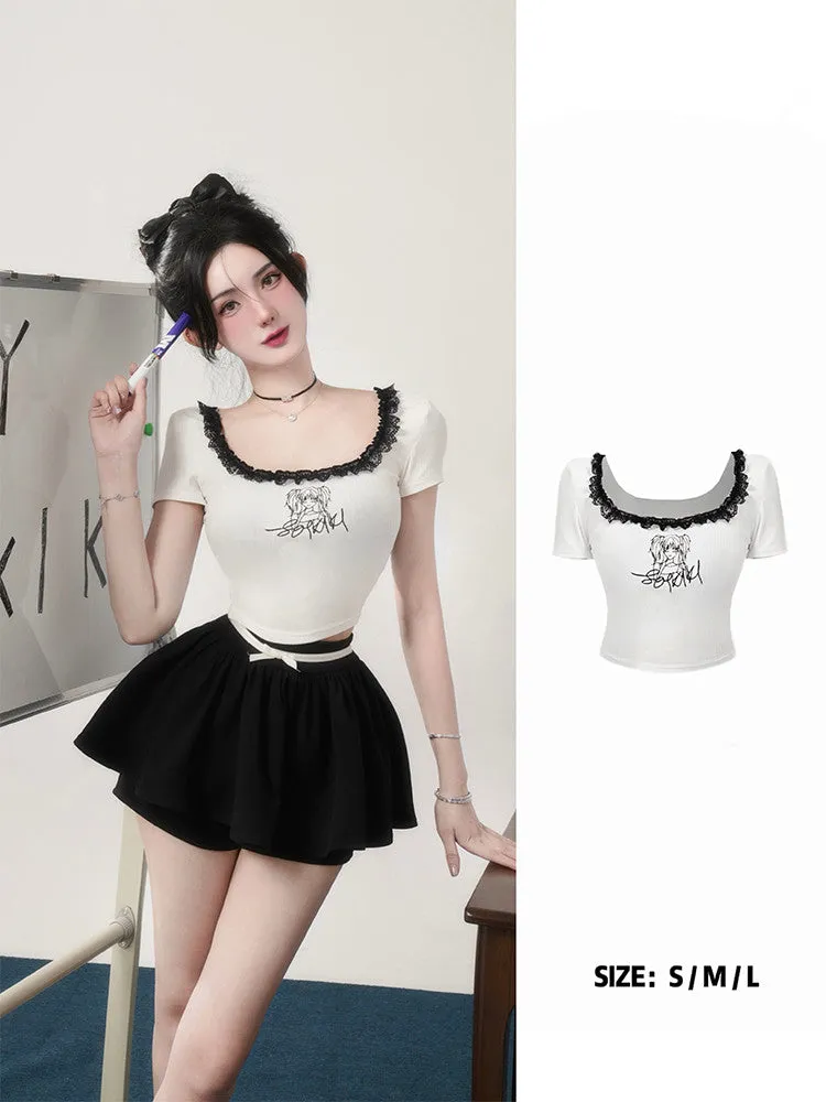 Lace Panel Top UB98548