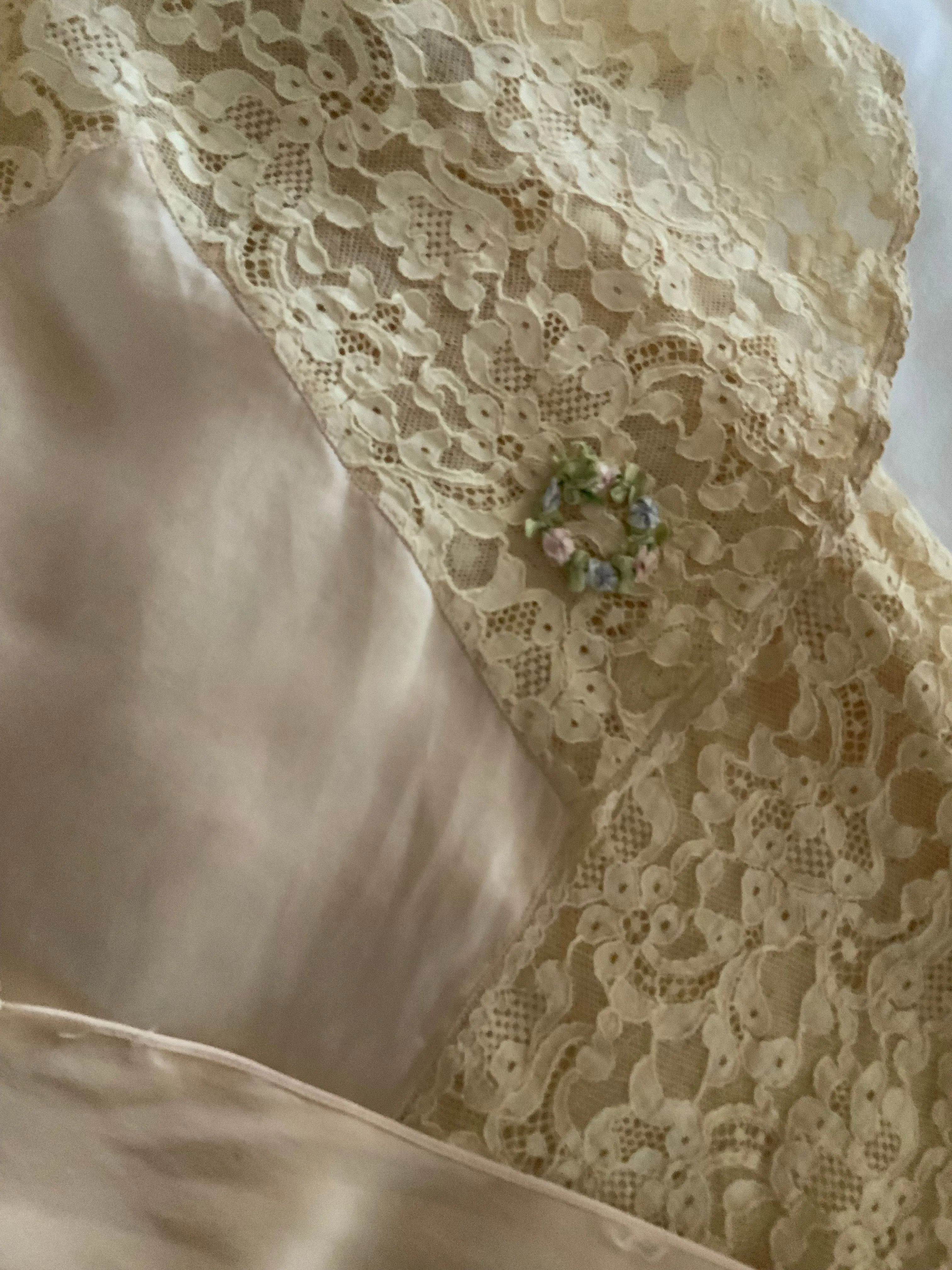 Lace Silk Bed Jacket - 30s