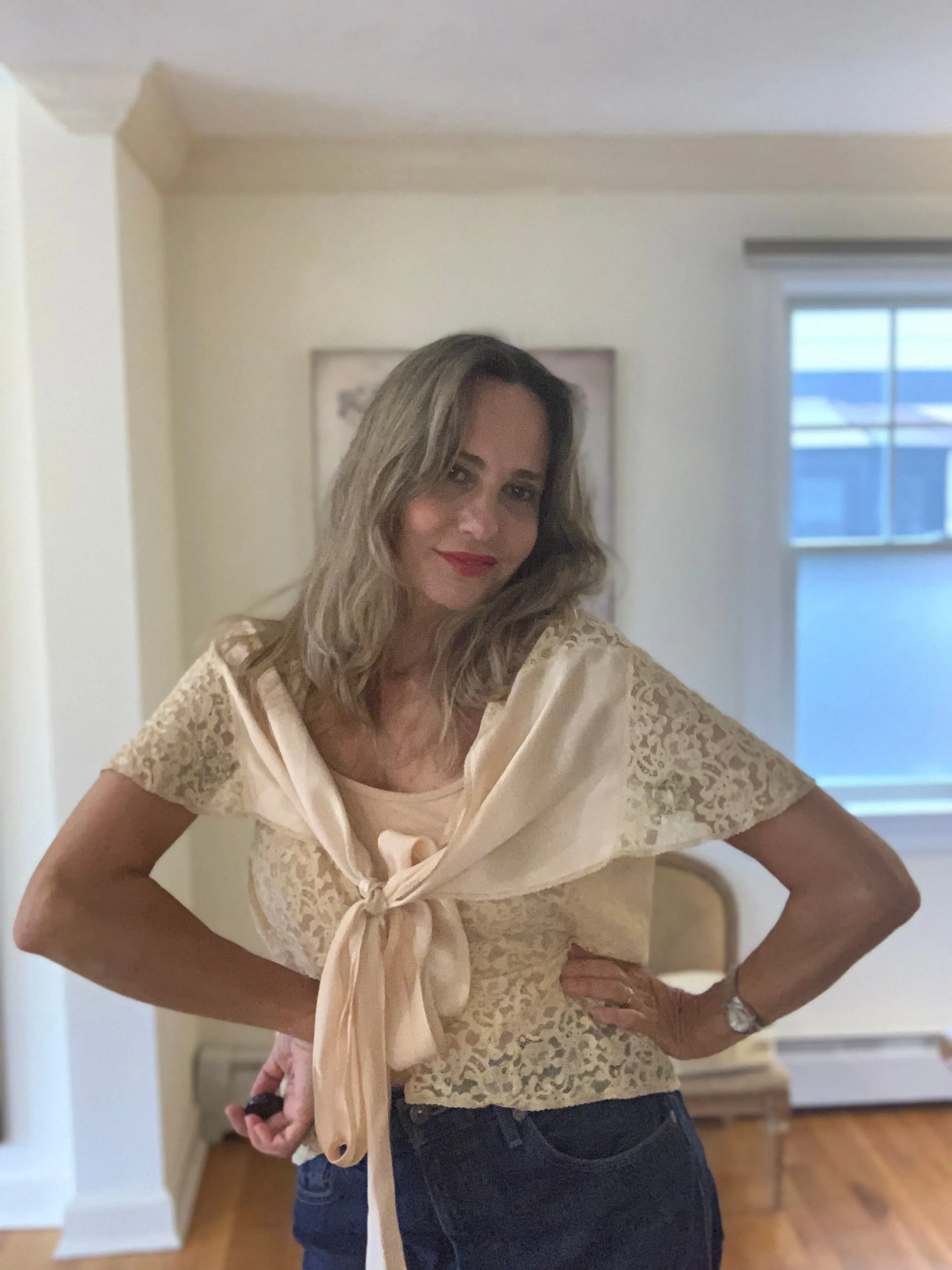 Lace Silk Bed Jacket - 30s