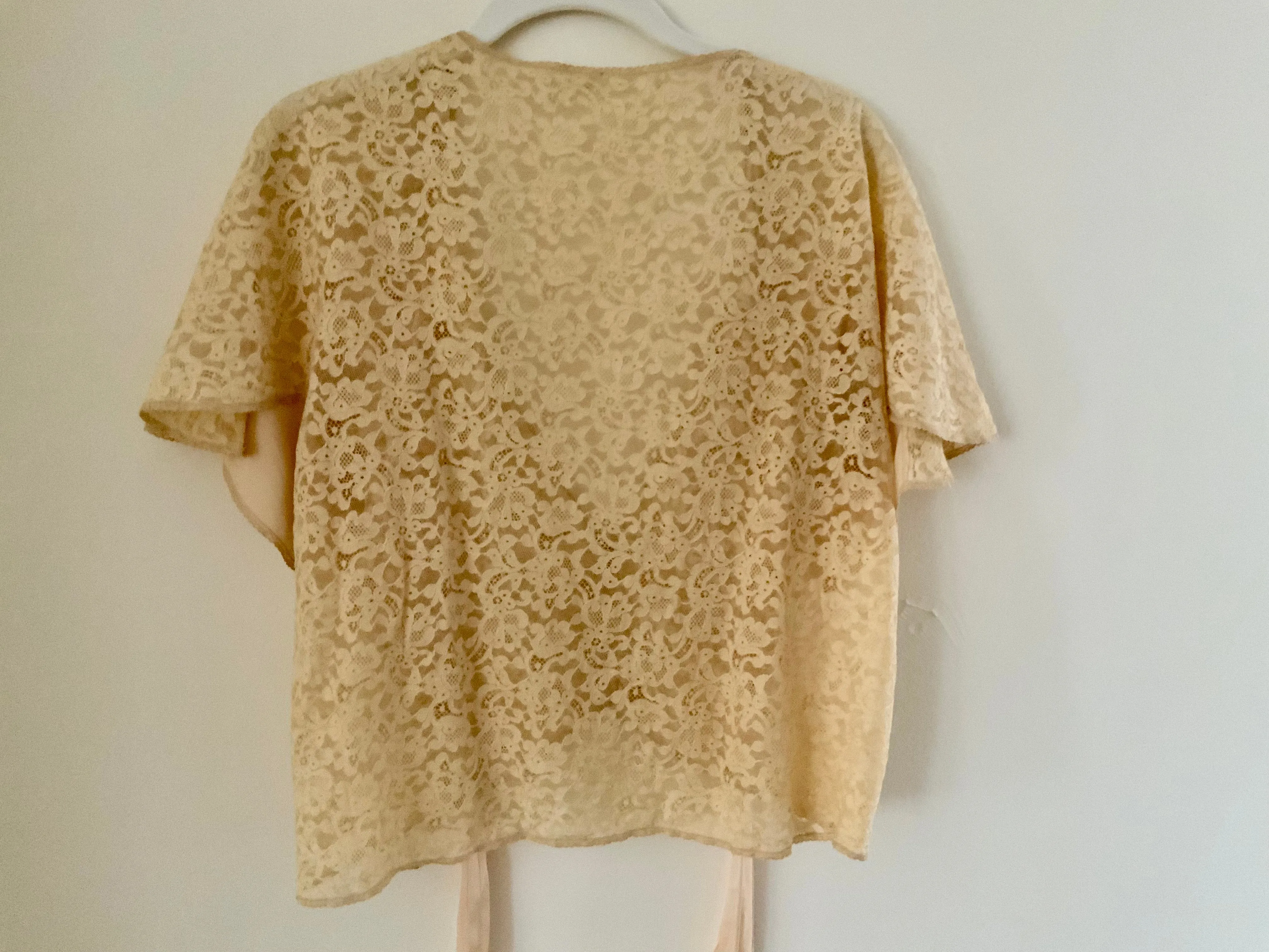 Lace Silk Bed Jacket - 30s