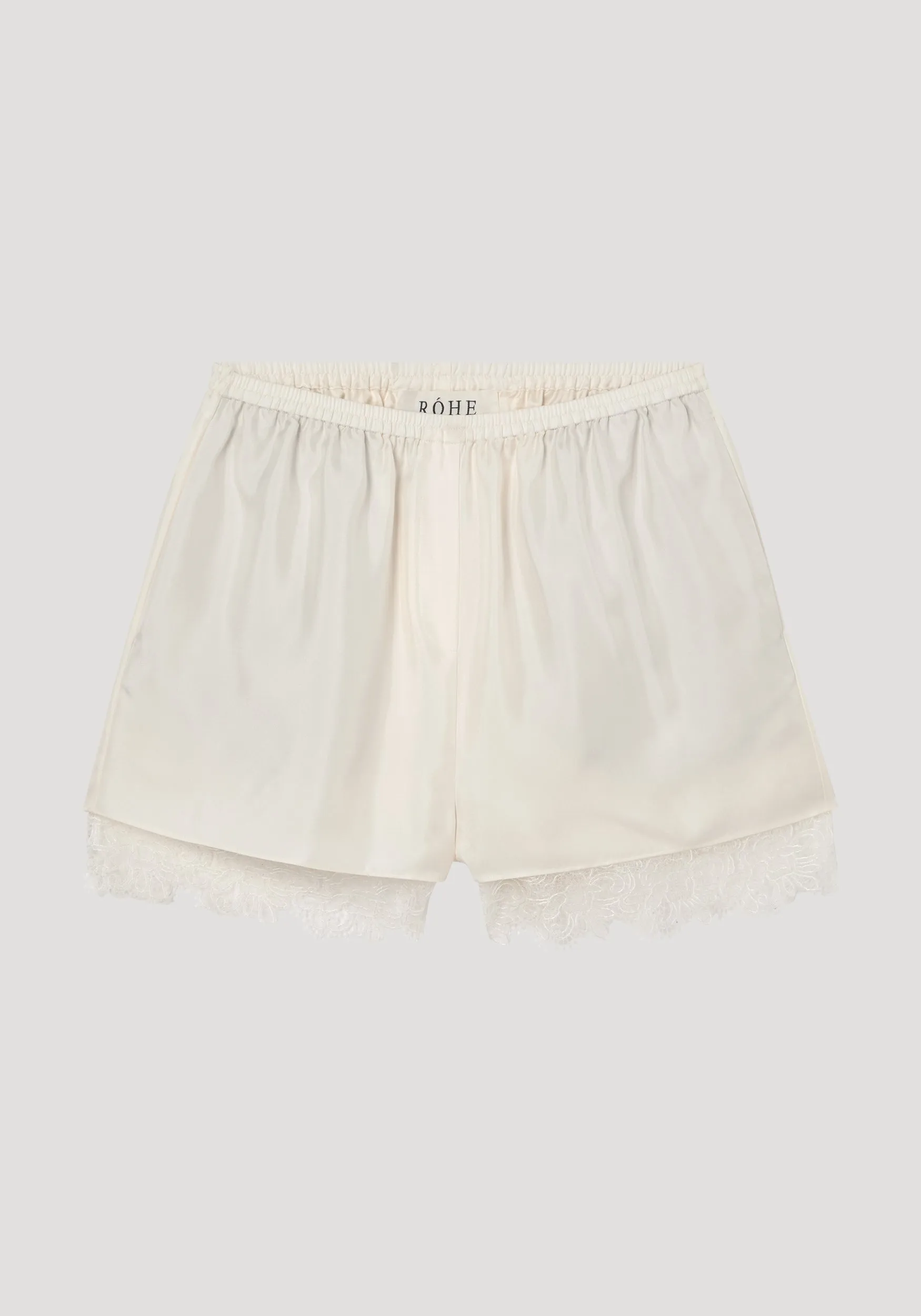 Lace silk shorts | cream