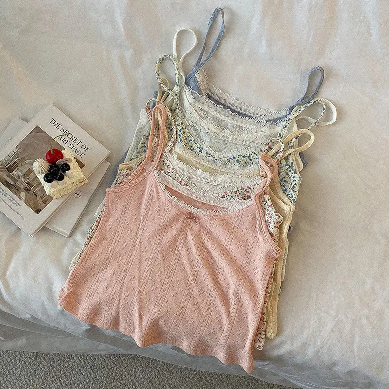 LACE TRIM FLORAL CAMISOLE UB98043