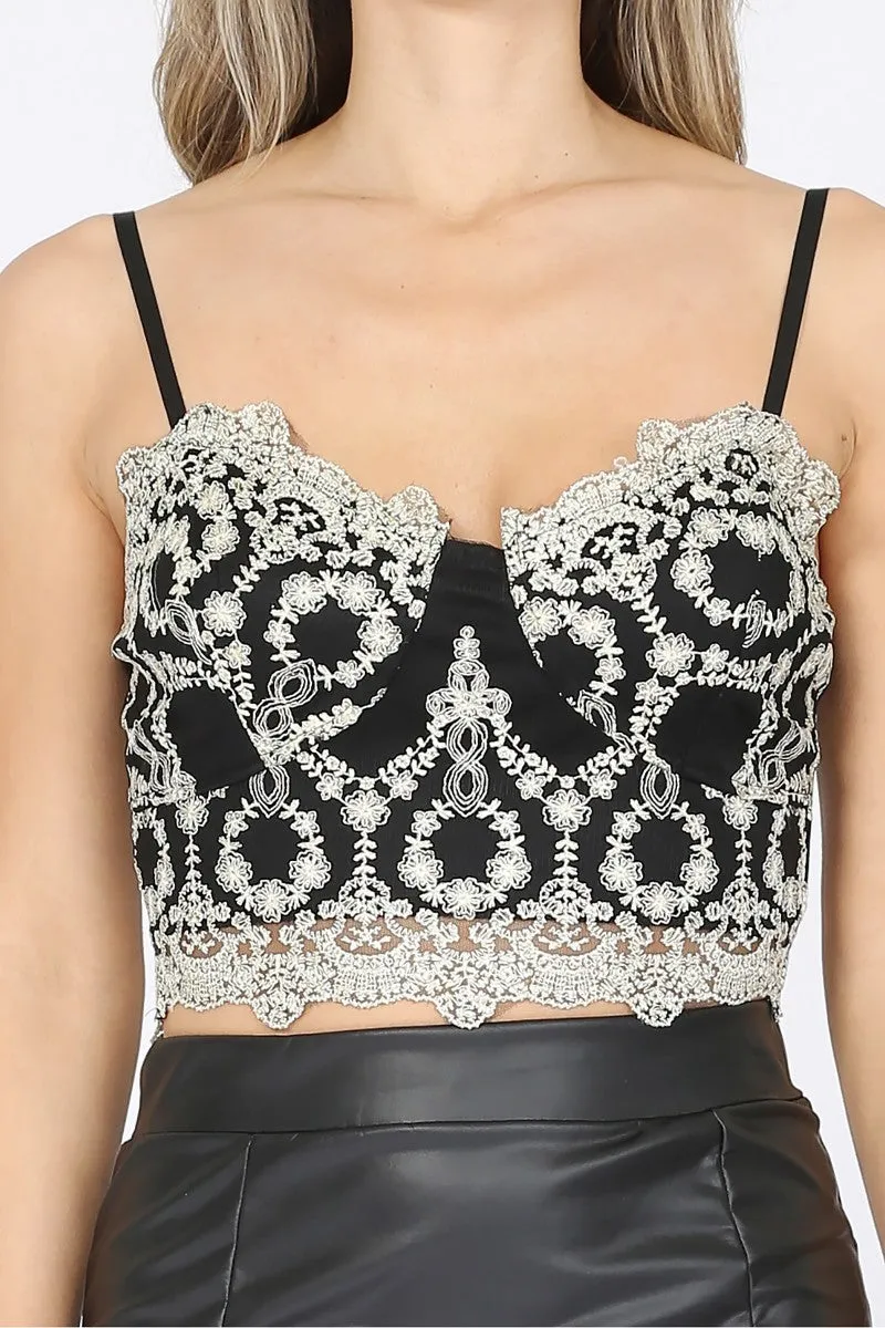 Laced Zipper Bralette