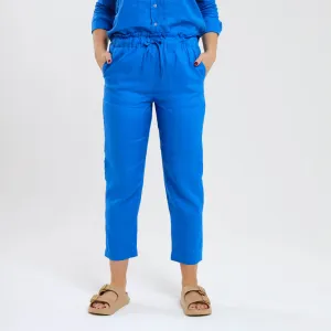 Ladies Linen - Pants | Bright Blue