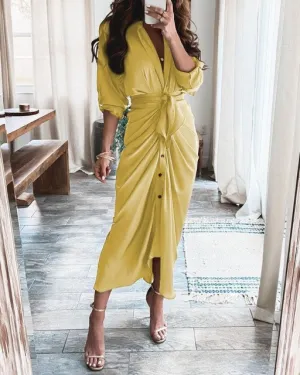 Ladies Office V Neck Party Dresses