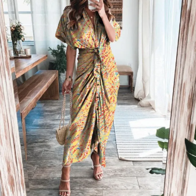 Ladies Office V Neck Party Dresses
