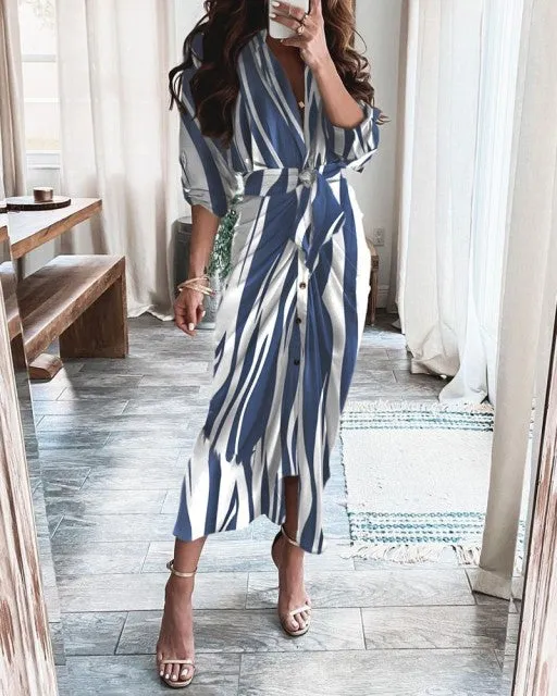 Ladies Office V Neck Party Dresses