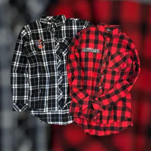 Lady Mavericks Essential Flannel Buttondown - Embroidered