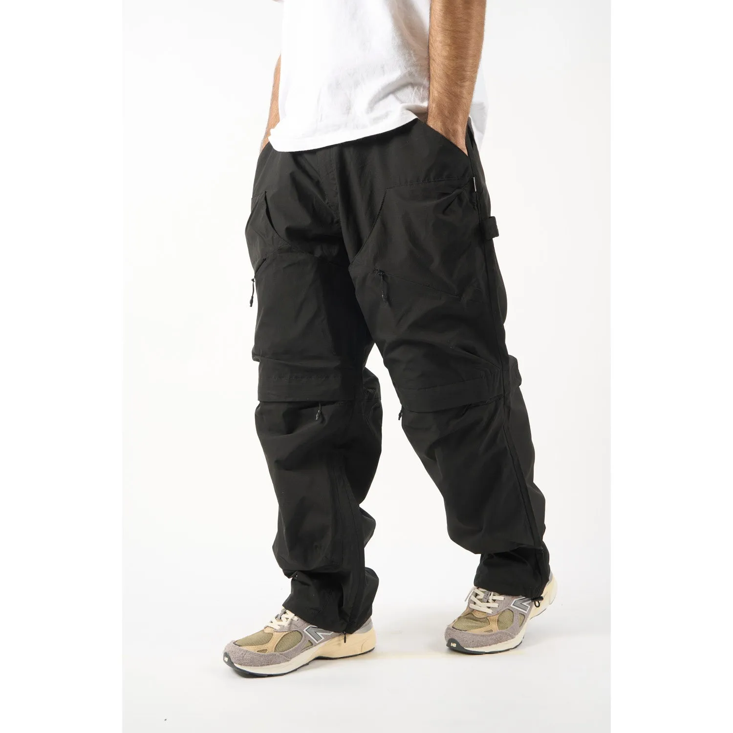 LAKH Patched Worker Pants Black