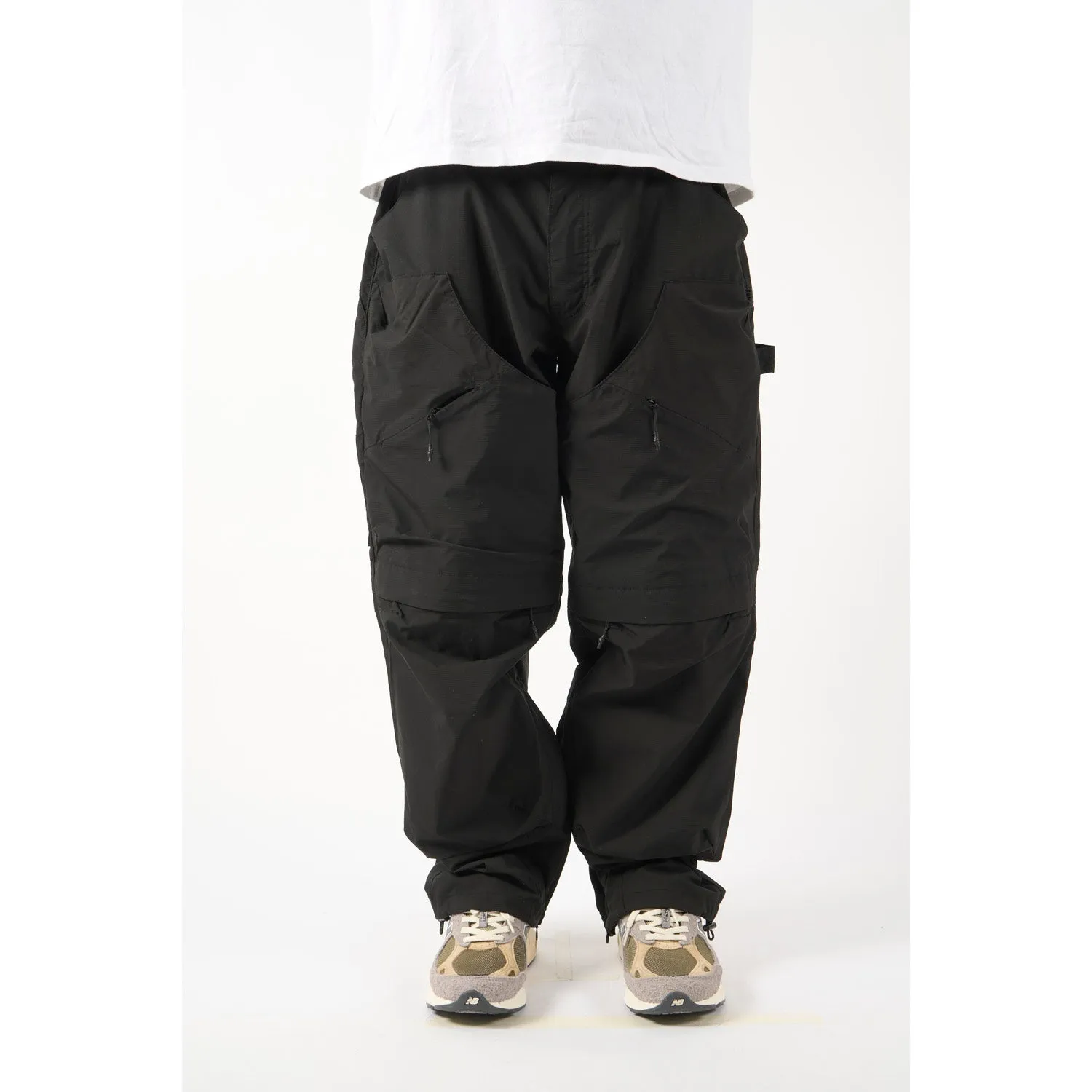 LAKH Patched Worker Pants Black