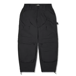 LAKH Patched Worker Pants Black