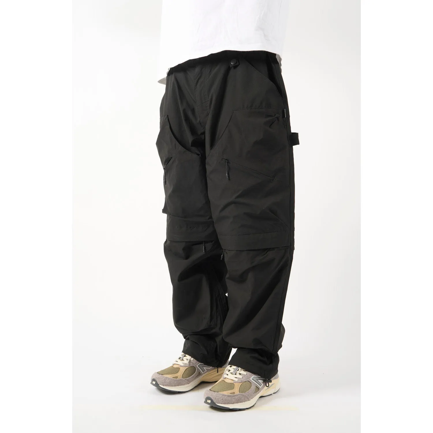 LAKH Patched Worker Pants Black