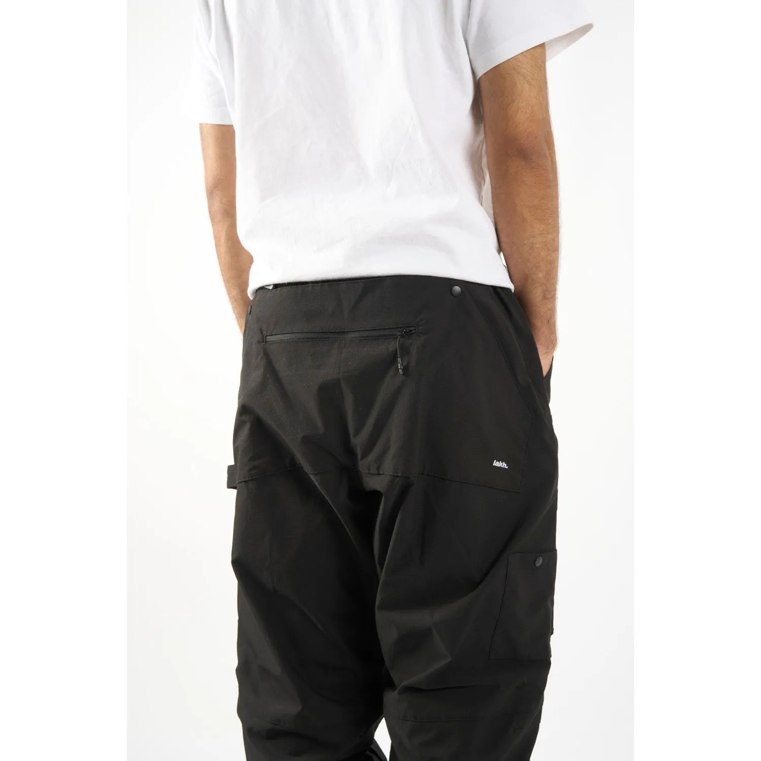 LAKH Patched Worker Pants Black